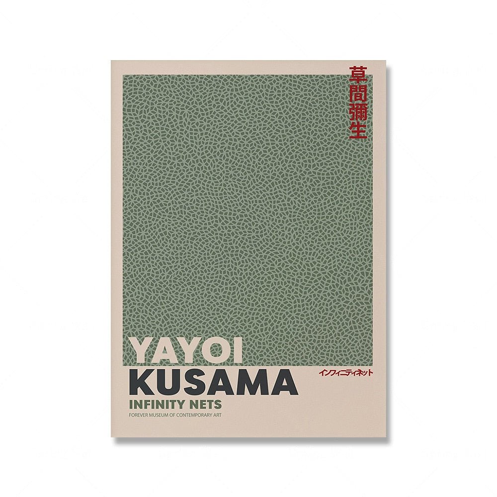 Lisslune | Sage Green Matisse Yayoi Kusama Exhibition Poster