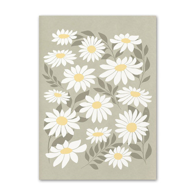 Rynx | Sage Green Flower Canvas Poster