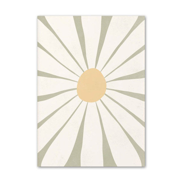 Rynx | Sage Green Flower Canvas Poster