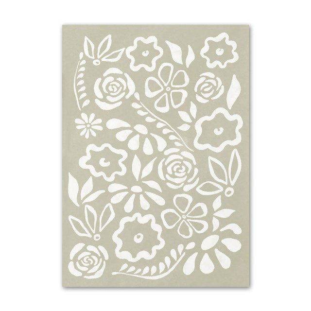 Rynx | Sage Green Flower Canvas Poster