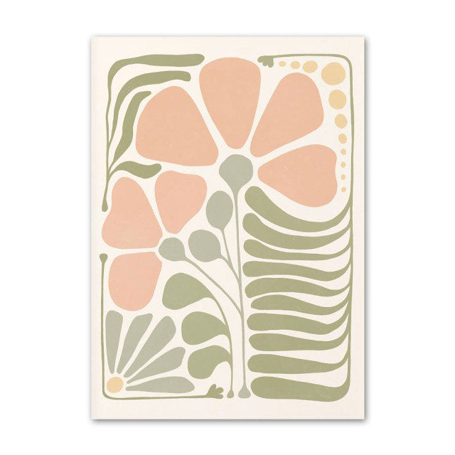 Rynx | Sage Green Flower Canvas Poster