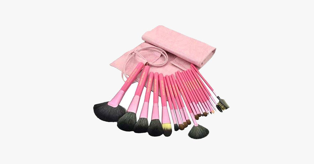 Lisslune | Salmon Makeup Brush Set with 20 Pieces – Complete Your Makeup Set