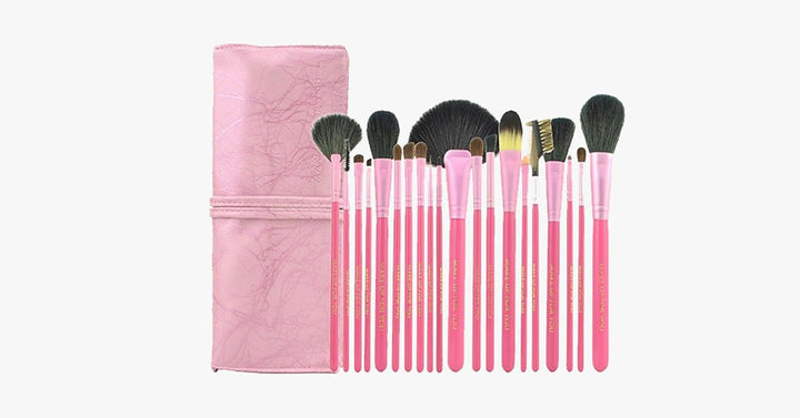 Lisslune | Salmon Makeup Brush Set with 20 Pieces – Complete Your Makeup Set