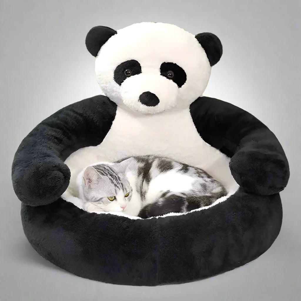 Lisslune | SAMIYA – Plush Cat Bed with Raised Edge for Comfort and Security