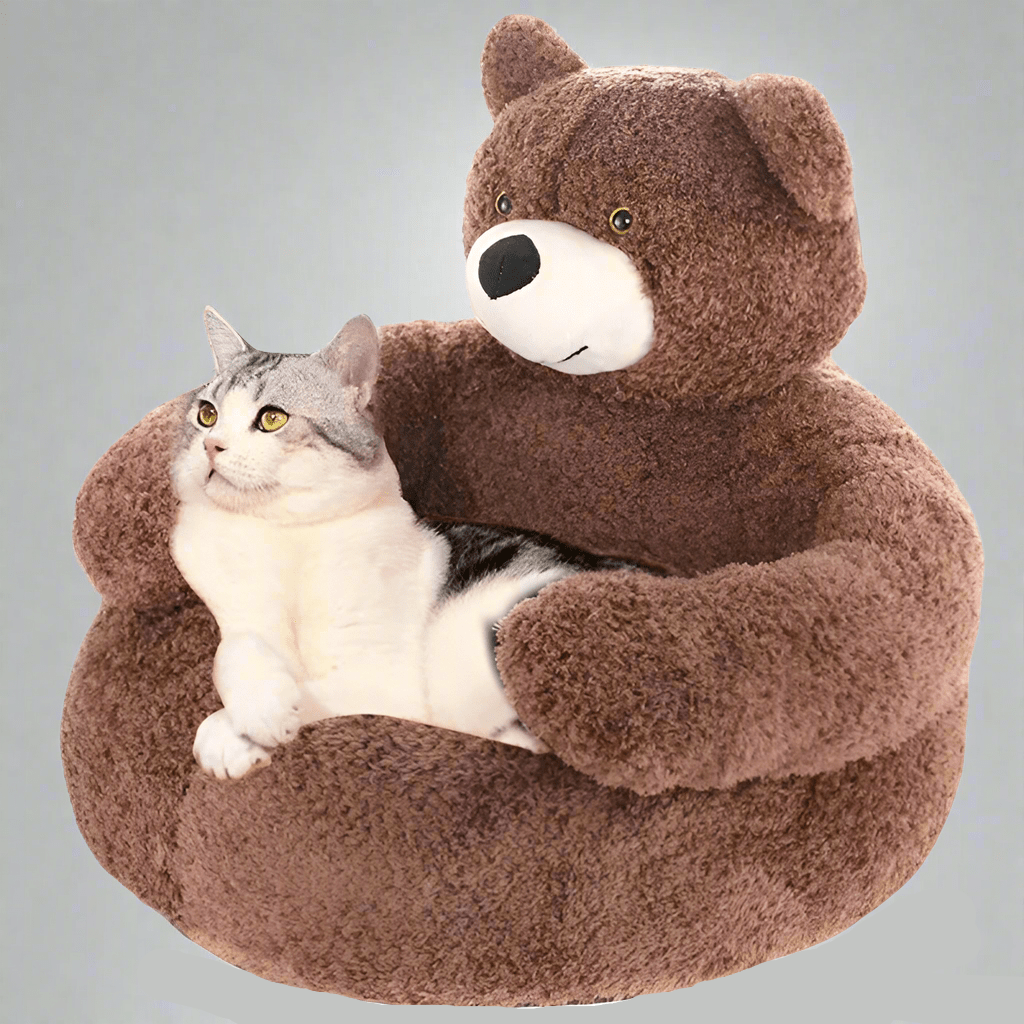 Lisslune | SAMIYA – Plush Cat Bed with Raised Edge for Comfort and Security