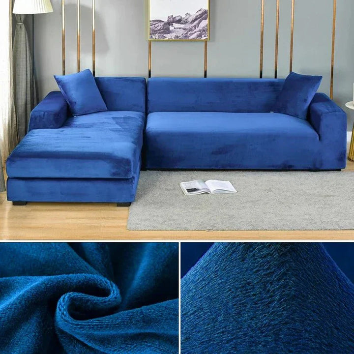 Lisslune | Samtlux Velvet Sofa Cover – Elegant Stretch Fit for Luxurious Comfort and Protection