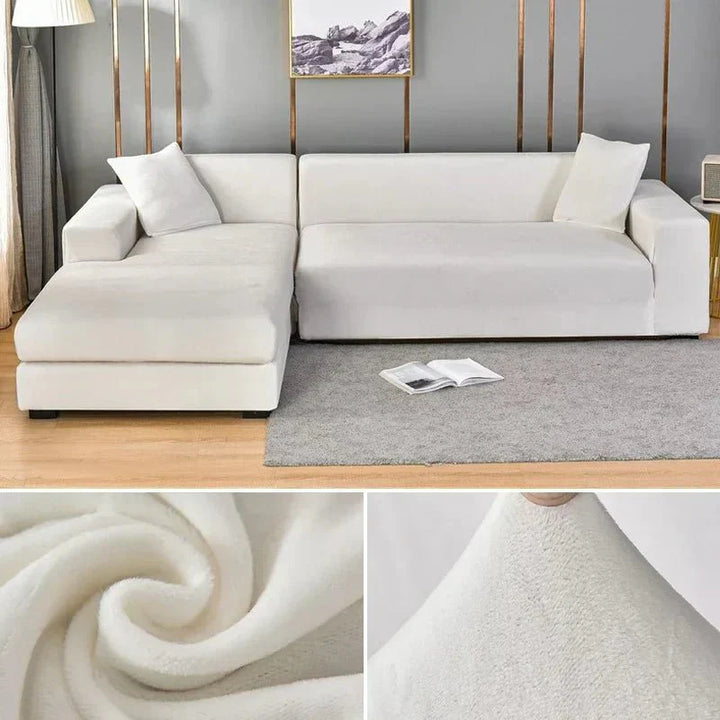 Lisslune | Samtlux Velvet Sofa Cover – Elegant Stretch Fit for Luxurious Comfort and Protection