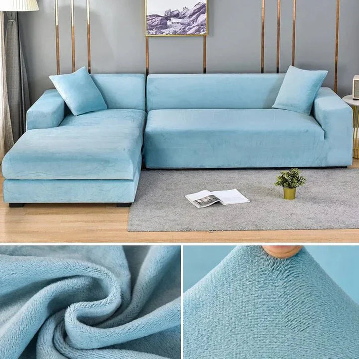 Lisslune | Samtlux Velvet Sofa Cover – Elegant Stretch Fit for Luxurious Comfort and Protection