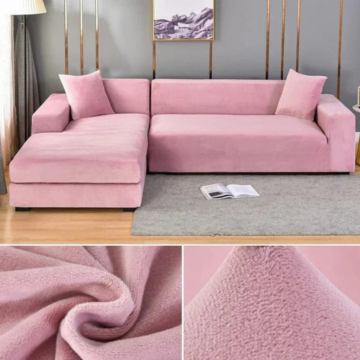Lisslune | Samtlux Velvet Sofa Cover – Elegant Stretch Fit for Luxurious Comfort and Protection
