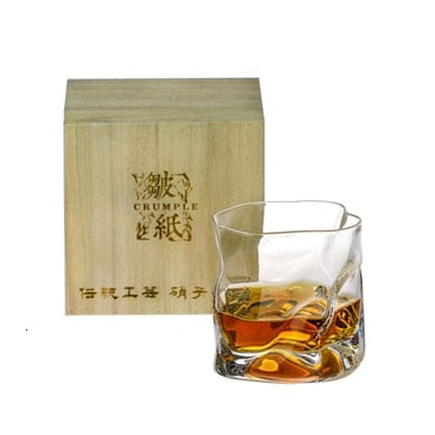 Lisslune | Japanese Style Edo Crystal Crumpled Paper Whisky Glass