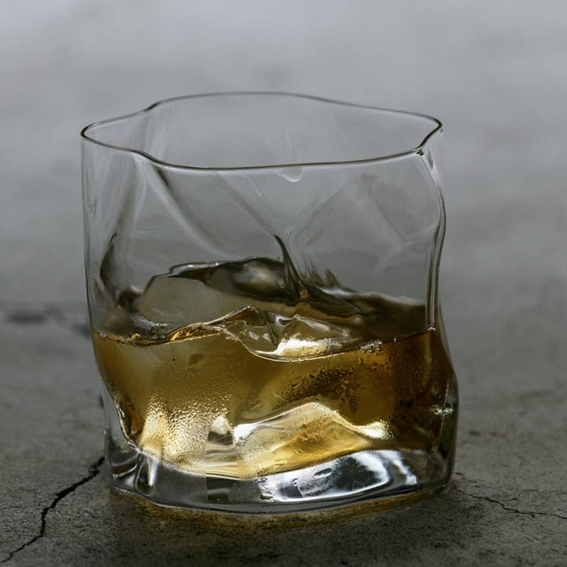 Lisslune | Japanese Style Edo Crystal Crumpled Paper Whisky Glass