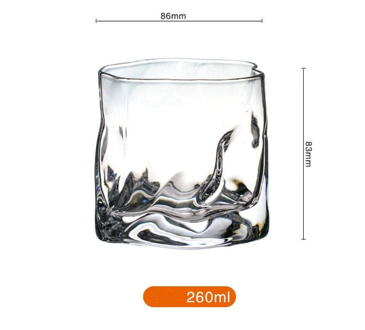 Lisslune | Japanese Style Edo Crystal Crumpled Paper Whisky Glass