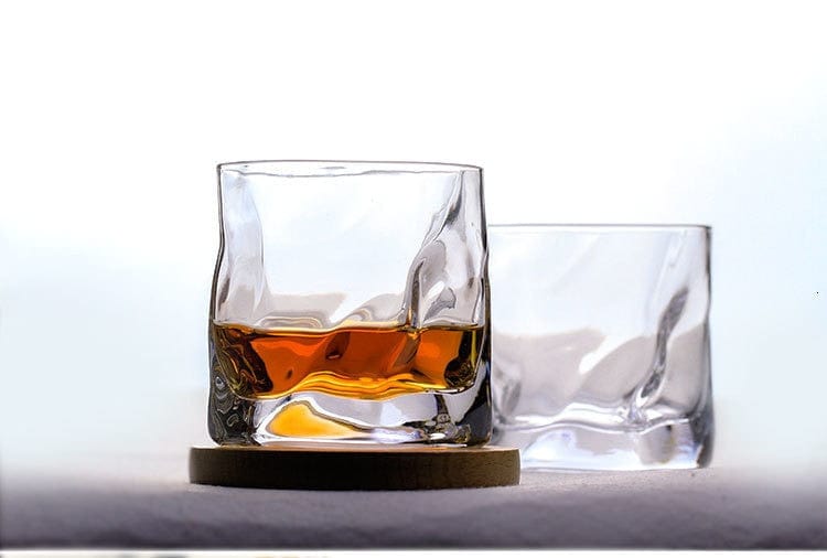 Lisslune | Japanese Style Edo Crystal Crumpled Paper Whisky Glass