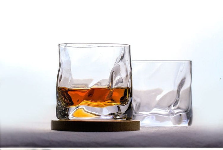 Lisslune | Japanese Style Edo Crystal Crumpled Paper Whisky Glass