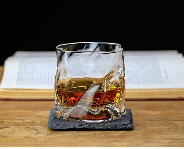 Lisslune | Japanese Style Edo Crystal Crumpled Paper Whisky Glass