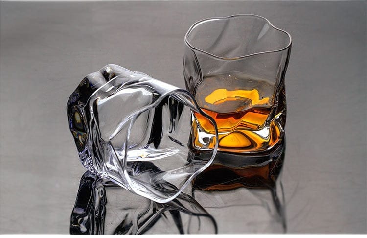 Lisslune | Japanese Style Edo Crystal Crumpled Paper Whisky Glass