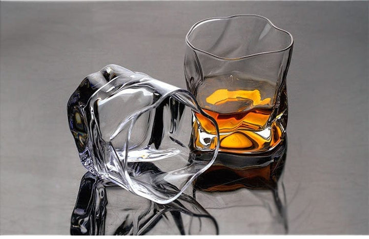 Lisslune | Japanese Style Edo Crystal Crumpled Paper Whisky Glass