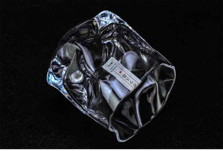 Lisslune | Japanese Style Edo Crystal Crumpled Paper Whisky Glass