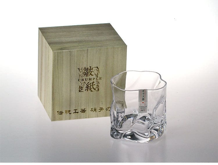 Lisslune | Japanese Style Edo Crystal Crumpled Paper Whisky Glass