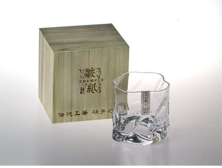 Lisslune | Japanese Style Edo Crystal Crumpled Paper Whisky Glass