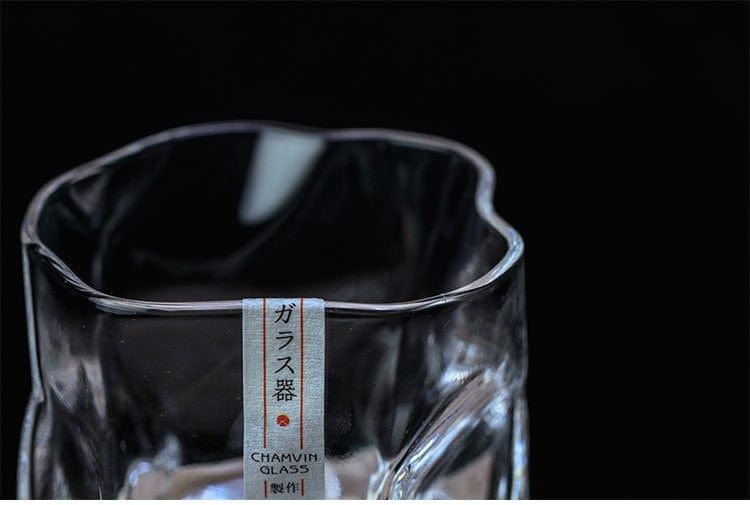 Lisslune | Japanese Style Edo Crystal Crumpled Paper Whisky Glass