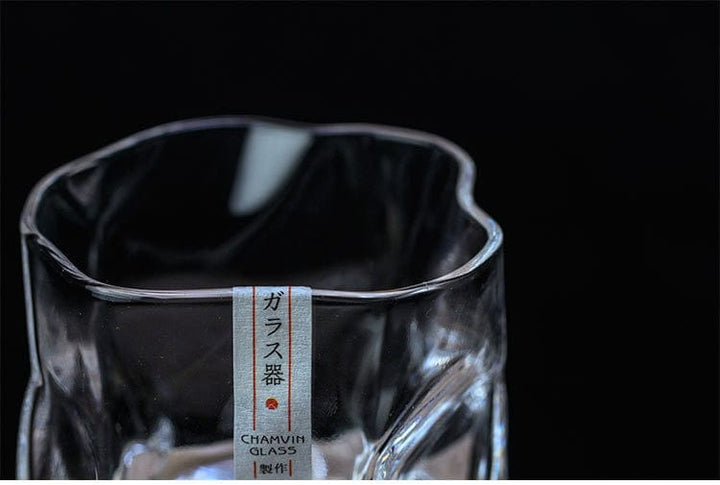 Lisslune | Japanese Style Edo Crystal Crumpled Paper Whisky Glass