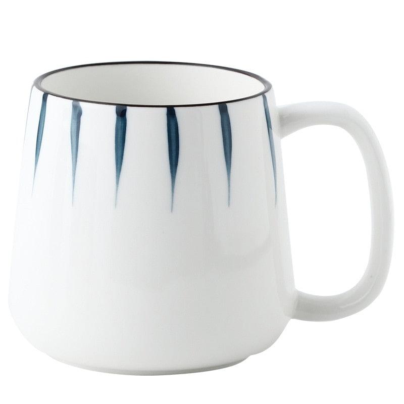 Lisslune | Large hand-painted blue and white coastal mugs