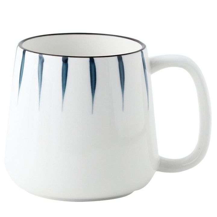 Lisslune | Large hand-painted blue and white coastal mugs