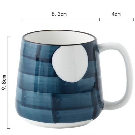 Lisslune | Large hand-painted blue and white coastal mugs
