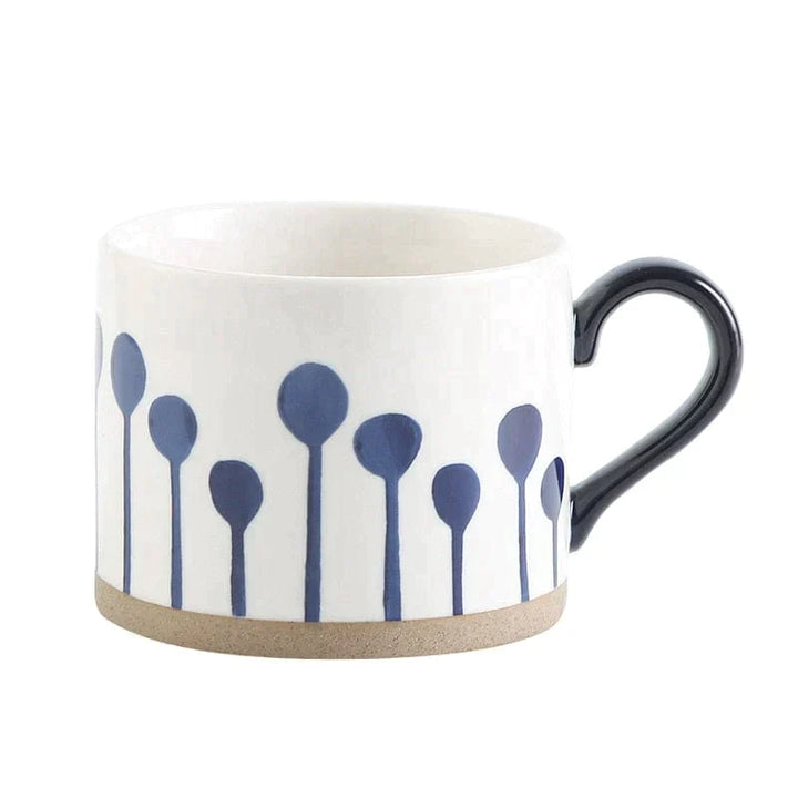 Lisslune | Large Stoneware Breakfast/Soup Mugs - Hand-Painted 450 ml
