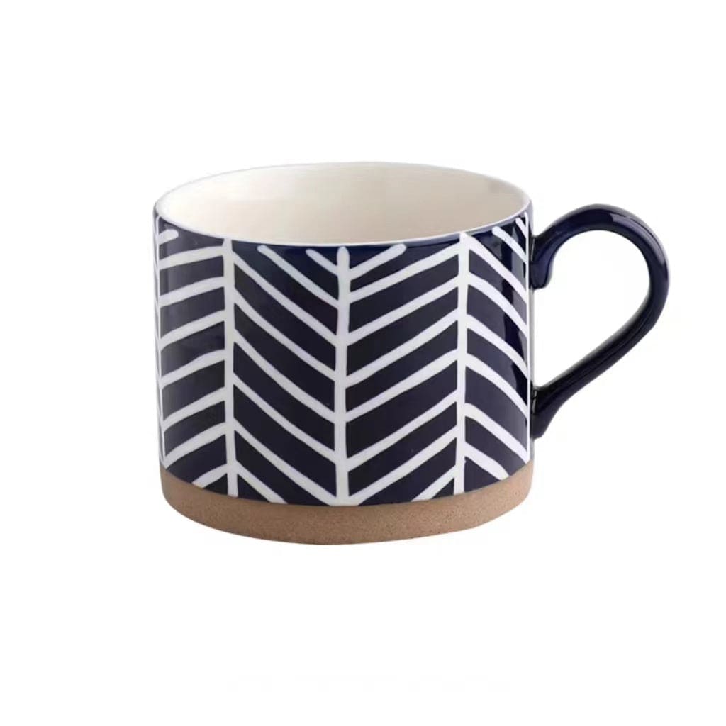 Lisslune | Large Stoneware Breakfast/Soup Mugs - Hand-Painted 450 ml