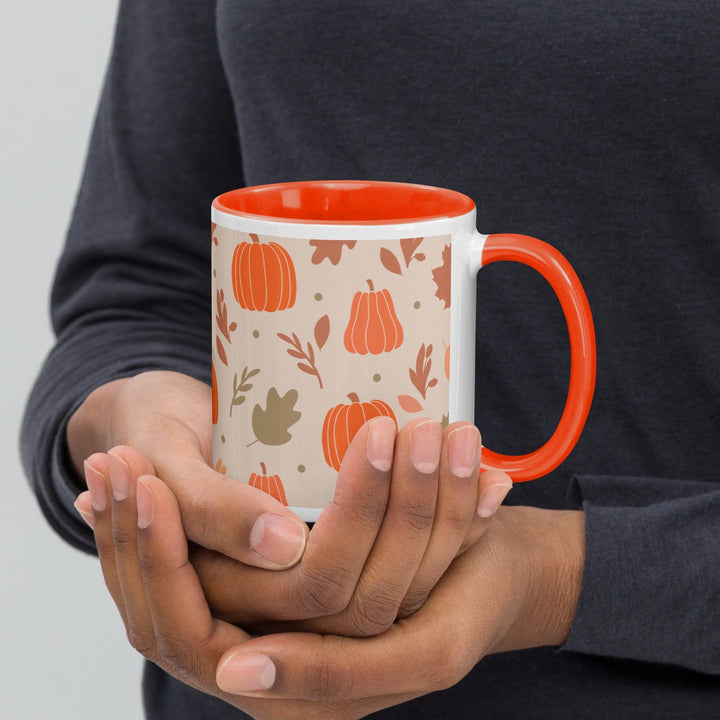 Lisslune | Pumpkin spice and all things nice mug with orange interior