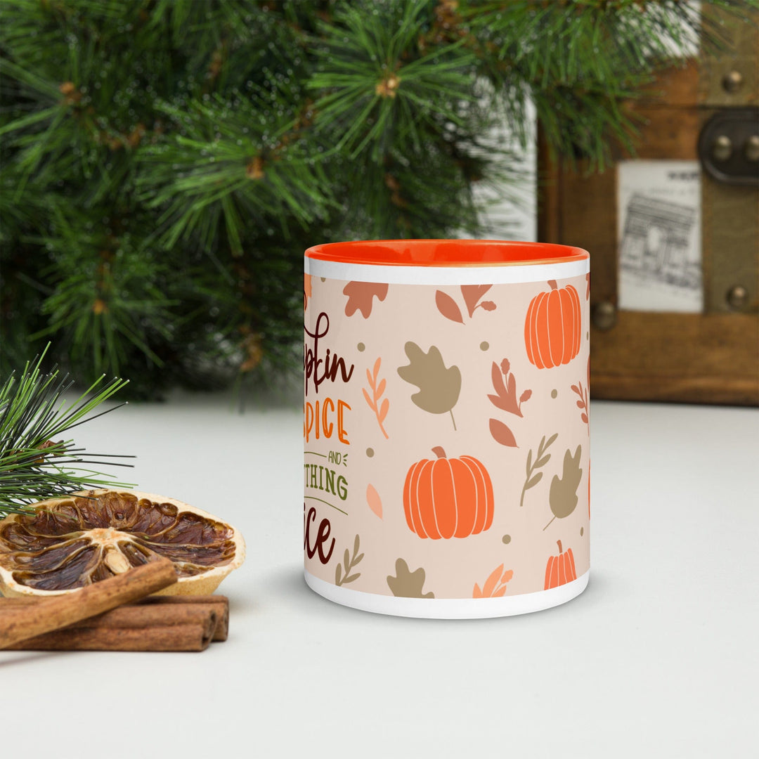 Lisslune | Pumpkin spice and all things nice mug with orange interior