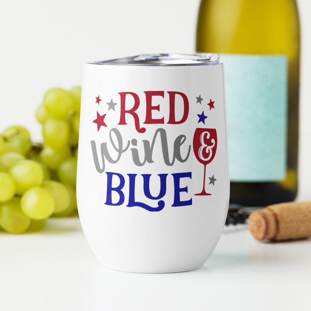 Lisslune | Red Wine & Blue 12 oz Wine Glass (355 ml)