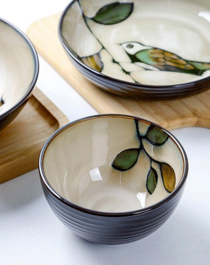 Lisslune | Hand-painted bird plates and bowls