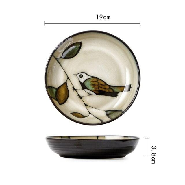Lisslune | Hand-painted bird plates and bowls