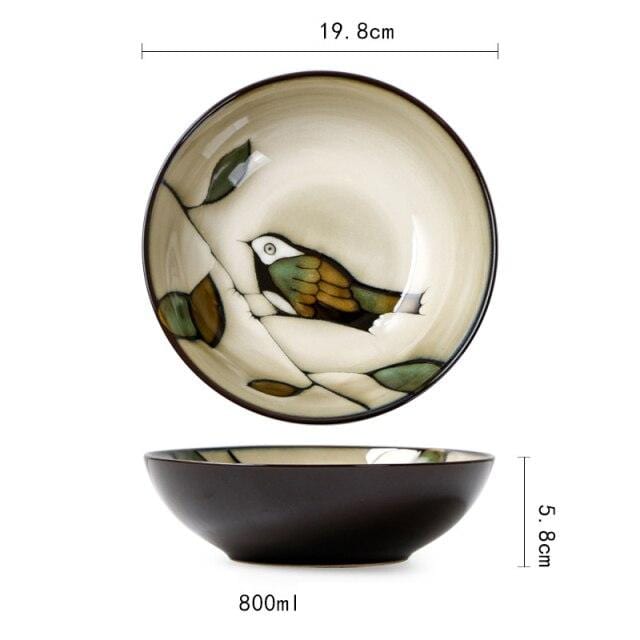 Lisslune | Hand-painted bird plates and bowls