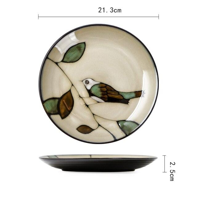 Lisslune | Hand-painted bird plates and bowls