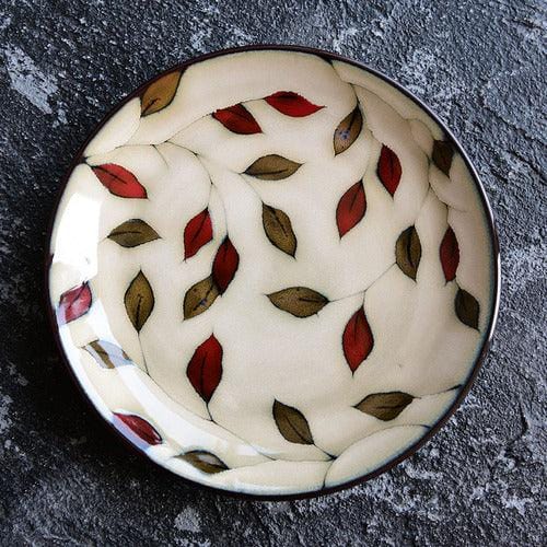 Lisslune | Floral ceramic hand-painted plates - 20.3-22.2 cm & approx. 25.4 cm (approx. 8-8.74" & 10")