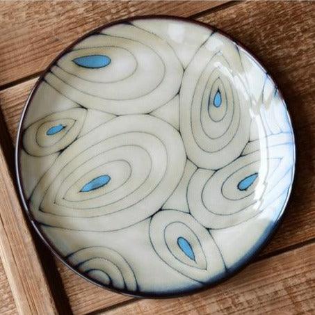 Lisslune | Floral ceramic hand-painted plates - 20.3-22.2 cm & approx. 25.4 cm (approx. 8-8.74" & 10")