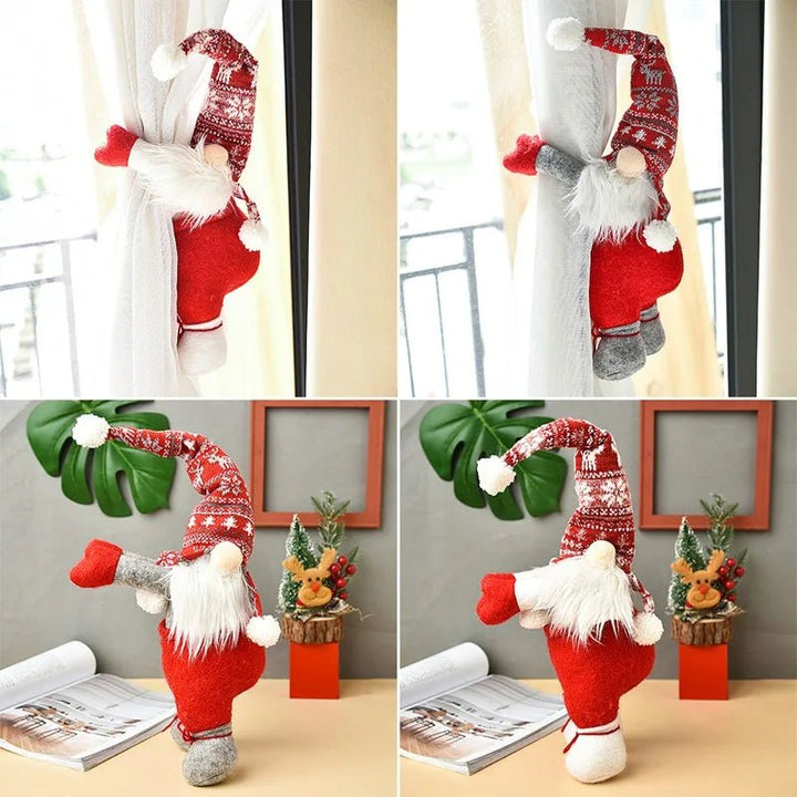 Lisslune | Santa & Elk Christmas Curtain Buckle – Festive Holiday Decor for a Merry Home
