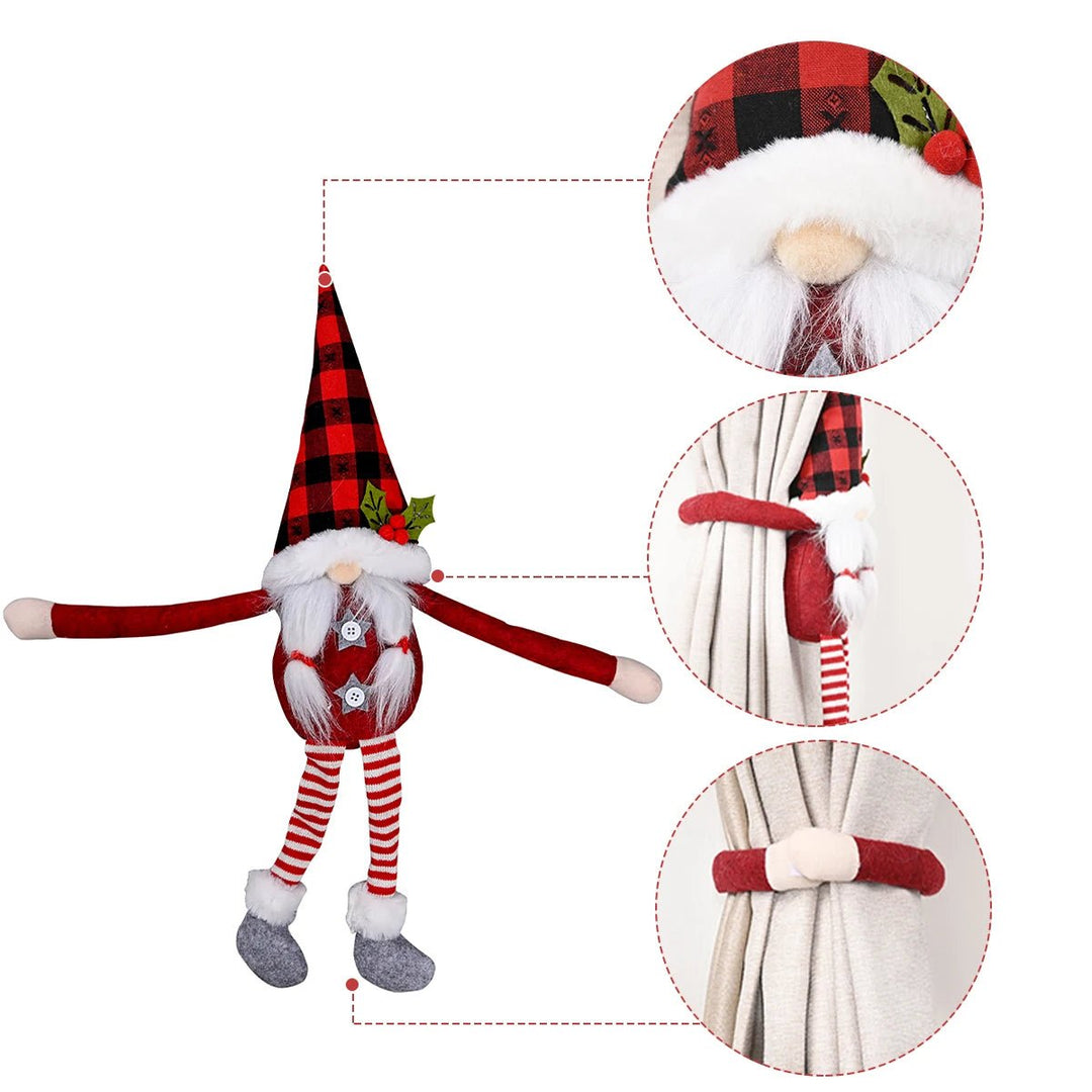 Lisslune | Santa & Elk Christmas Curtain Buckle – Festive Holiday Decor for a Merry Home