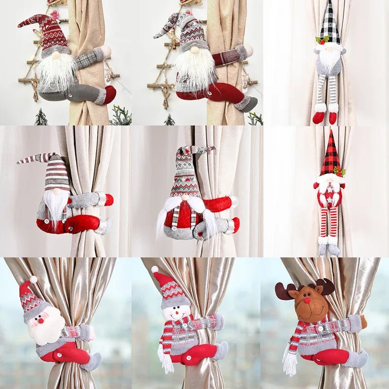 Lisslune | Santa & Elk Christmas Curtain Buckle – Festive Holiday Decor for a Merry Home