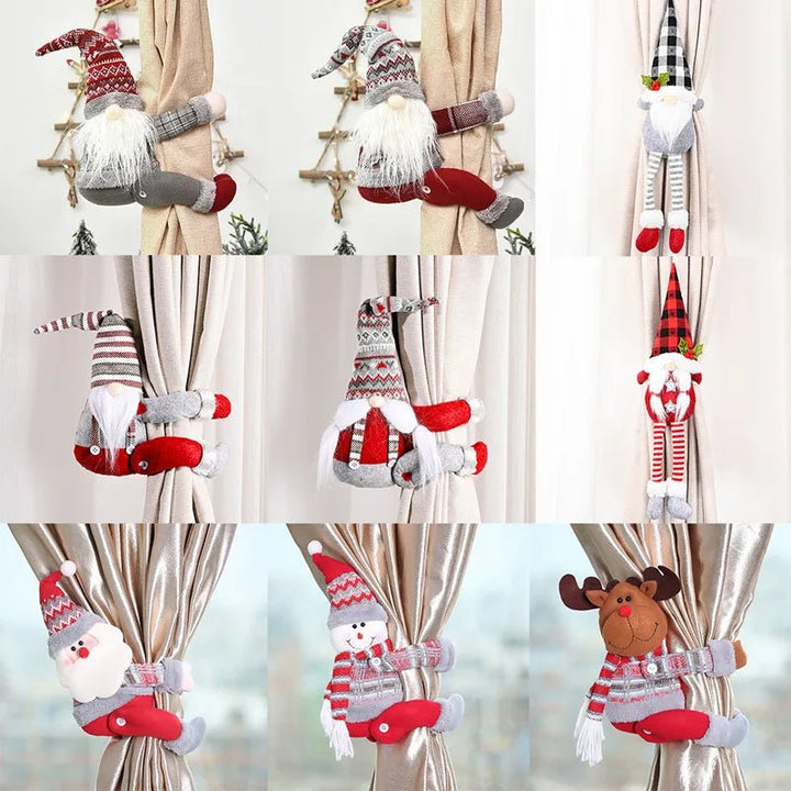 Lisslune | Santa & Elk Christmas Curtain Buckle – Festive Holiday Decor for a Merry Home