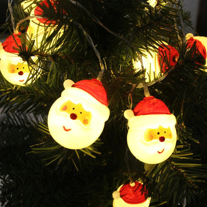 Lisslune | Santa Lights LED Christmas Decoration - Santa Head String Lights for Christmas, Holidays and Party Decoration