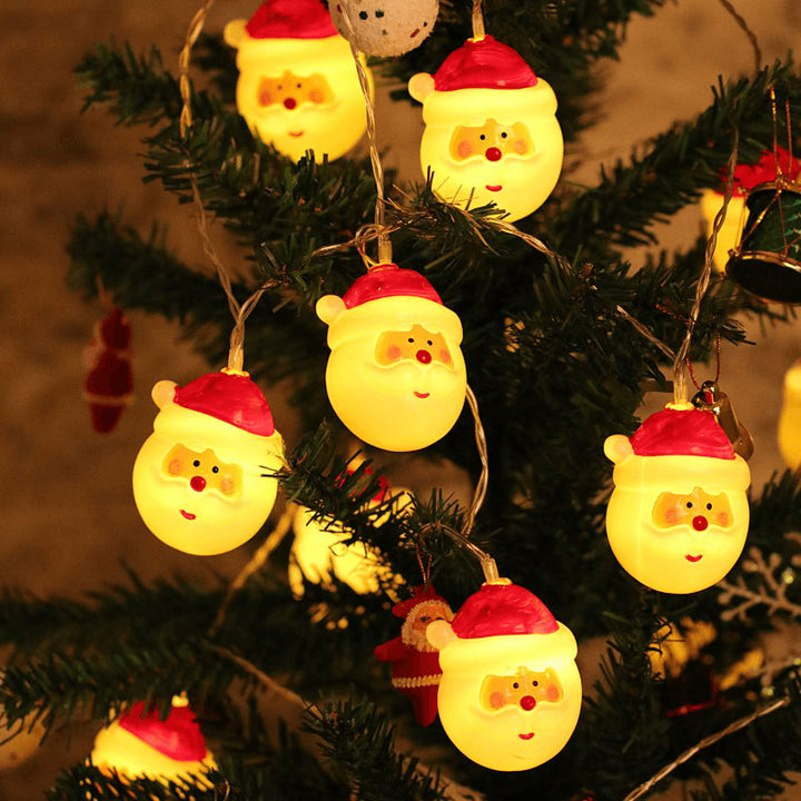 Lisslune | Santa Lights LED Christmas Decoration - Santa Head String Lights for Christmas, Holidays and Party Decoration