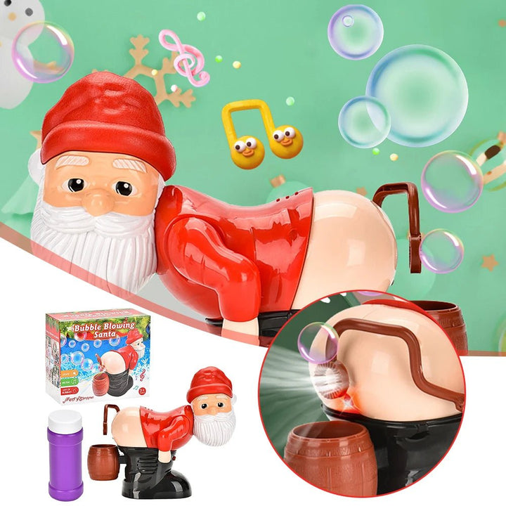 Lisslune | Santa's Hilarious Bubble Machine – Electric Christmas Toy with Music, Lights, and Endless Bubble Fun for Kids' Festive Joy and Memorable Gifts