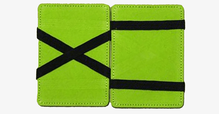 Lisslune | Portable Leather Card Holder - Foldable - Various Colors - Wallet Case for Money & Cards