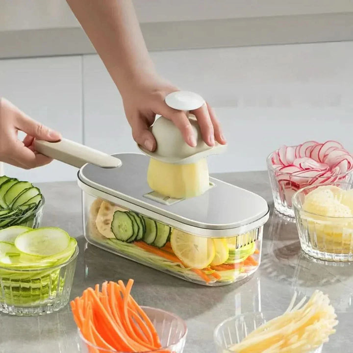 Lisslune | 6-in-1 Vegetable Slicer with Safety Guard