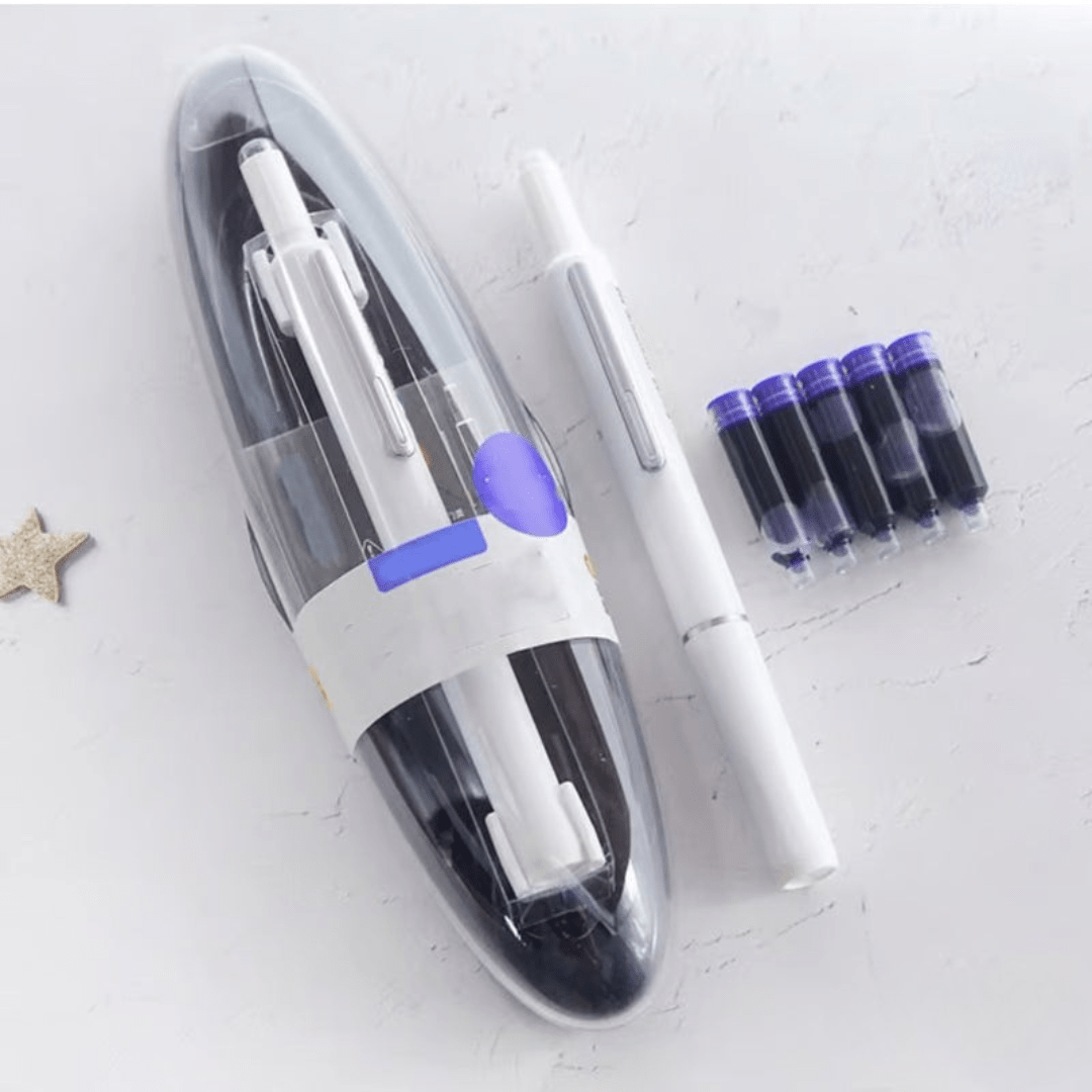 Lisslune | Scriptura Luxury Retractable Fountain Pen | Elegant fountain pen with smooth ink flow and timeless design
